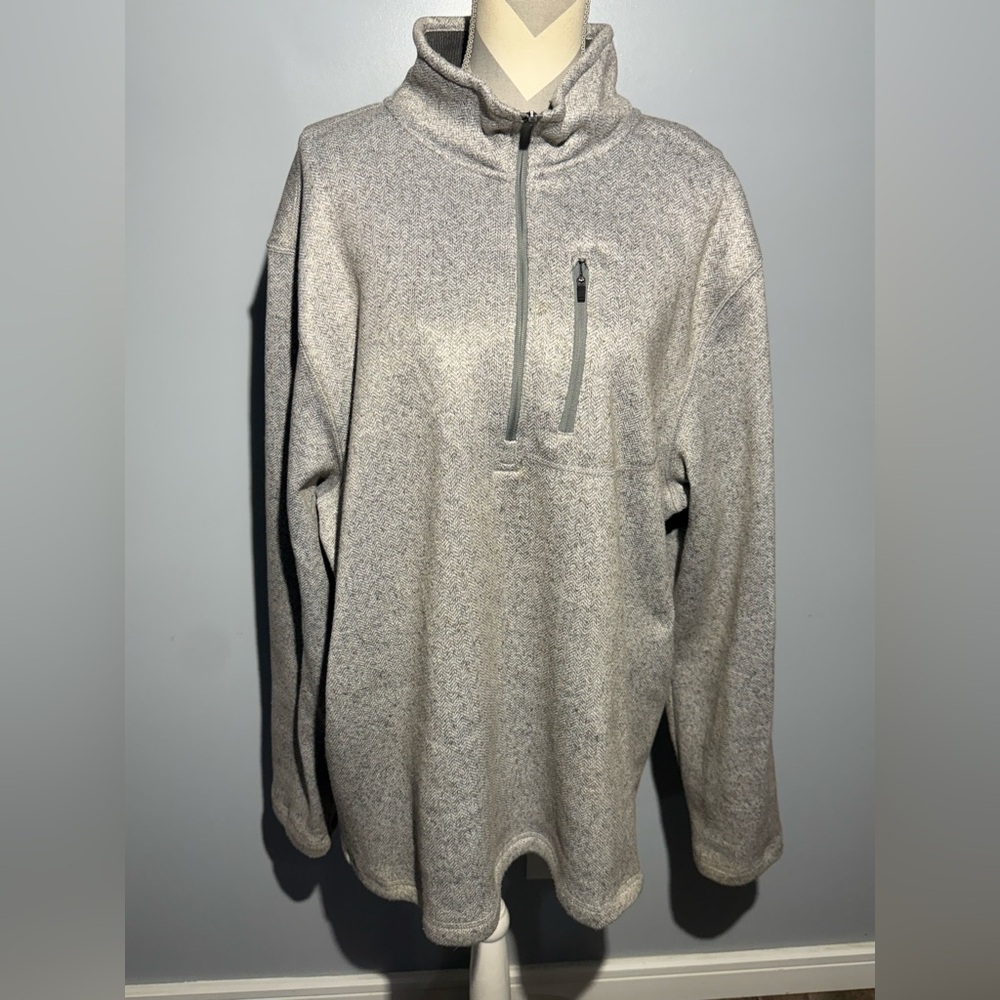 Pacific Trail Men's Light Gray Zip-Up Sweater